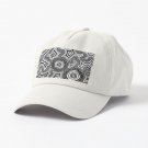 Authentic Aboriginal Art - Pathways Black & White Cap