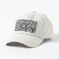 Authentic Aboriginal Art - Pathways Black & White Cap
