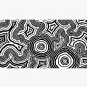 Authentic Aboriginal Art - Pathways Black & White Cap