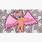 Bear Angel Pen and Colored Pencil Drawing Cap