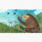Bear eats hawthorn in the forest  Cap