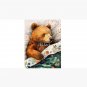 Bear portrait watercolor art #bear Cap