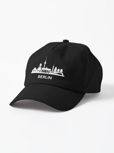 Berlin City Skyline, white Cap