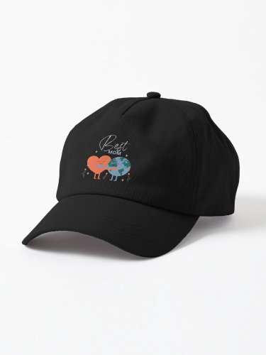 Best Mom Earth Hug Graphic Design Cap