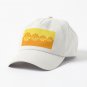 60's Bold Retro Mod Flowers in Orange and Yellow Cap