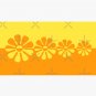 60's Bold Retro Mod Flowers in Orange and Yellow Cap