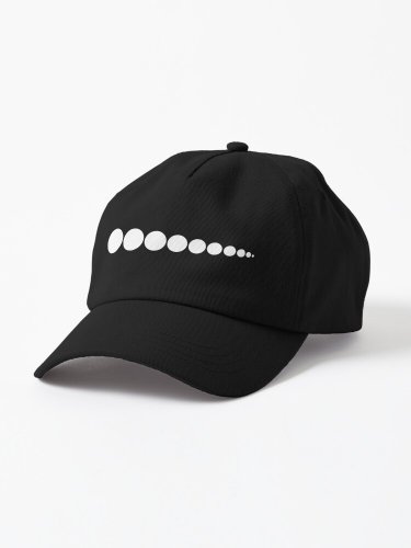 60's Retro Mod Minimal Dots in Black and White Cap