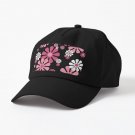 1960's Retro Flowers in Pink and White - Mod Abstract Cap