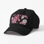 1960's Retro Flowers in Pink and White - Mod Abstract Cap