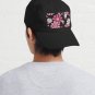 1960's Retro Flowers in Pink and White - Mod Abstract Cap