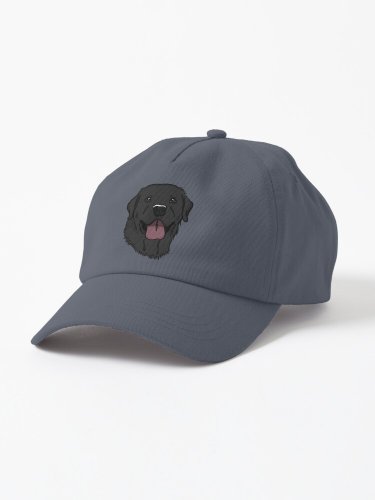 A Happy Black Lab  Cap