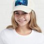 Abstract Flower Blue Splatter Cap