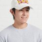Abstract flowers pattern 80s style Cap