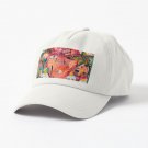 Abstract intuitive face and flowers Cap