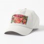Abstract intuitive face and flowers Cap