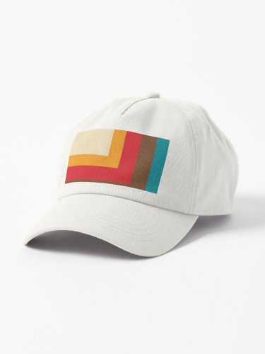 Abstract Mod Cube Beige #midcenturymodern Cap