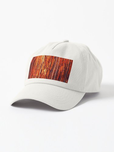 Abstract Orange Stripes Cap
