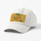 Abstract Painting in Blue Green and Brown Cap