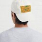 Abstract Painting in Blue Green and Brown Cap