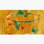 Abstract Painting in Blue Green and Brown Cap