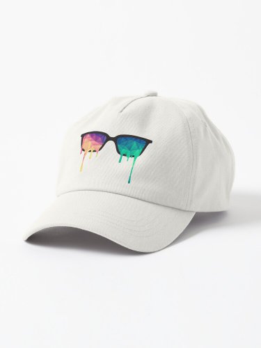 Abstract Polygon Multi Color Cubism Low Poly Triangle Pride  LGBT Design Cap