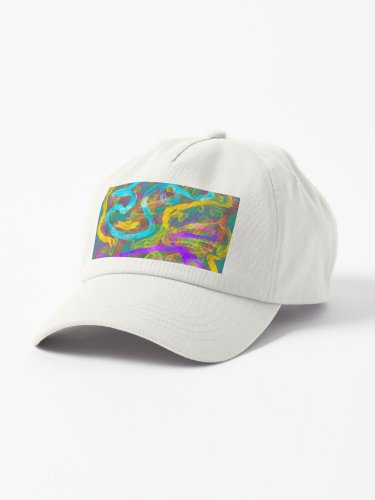 Abstract Rainbow Cap