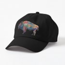 Bison Buffalo Western Art Watercolor Cap