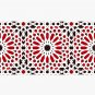 Black and Red Traditional Geometric Moroccan Artwork. Cap