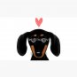 Black and Tan Dachshund with Heart Cute Cartoon Wiener Dog Cap