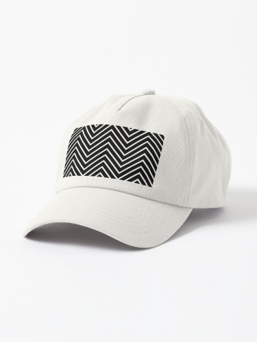 Black and White Chevron Cap