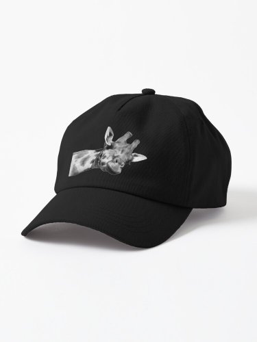 Black and White Giraffe Cap