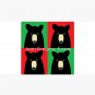 BLACK BEAR ON RED & GREEN Cap