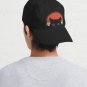 Black Cat Peeking Sunset Vintage Cap