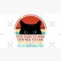 Black Cat Watching Sunset Vintage Cap