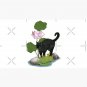 Black Cat with Lotus Flower Cap