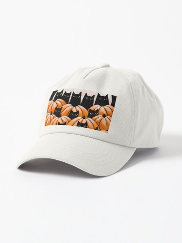 Black Cats in the Pumpkin Patch Cap