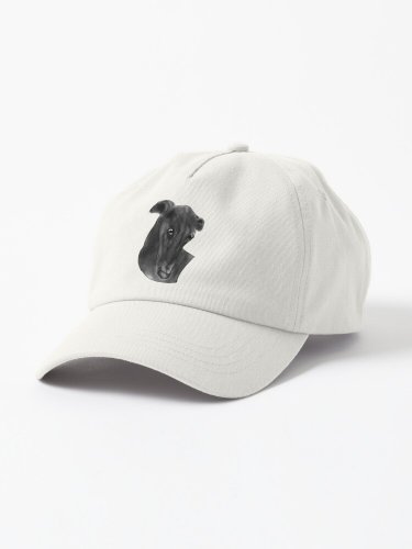 Black Greyhound Black Galgo  Cap