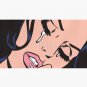 Black Hair Crying Comic Girl Cap