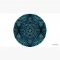 Black, Teal & Aqua Protea Doodle Pattern Cap