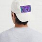 BLACK-PURPLE GARDEN PANSIES PATTERNS TEAL ART Cap