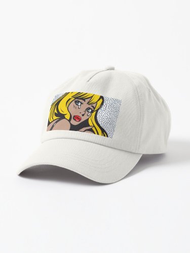Blonde Bangs Crying Comic Girl Cap