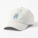 Blue Flowers in Watercolor Painting Cap