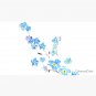blue forget me not  watercolor painting  Cap