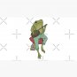 Cottagecore Emo Froggy Banjo Player Goblincore Toad in Farmer Costume on Mushroom Toadstool Cap