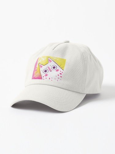 Curious Expressive Kitty  Cap