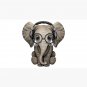 Cute Baby Elephant Dj Wearing Headphones and Glasses Cap
