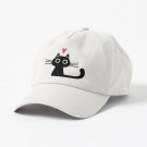 Cute Black Cat with Heart  Kitten Valentine Cap