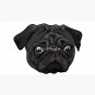Cute black pug portrait Cap