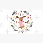 Cute Dachshund in Winter Sweater in Autumn Leaves Cap
