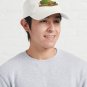 cute frog zoning out at desk work from home asian artwork Cap